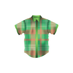 Short sleeve flannel shirt vector design fashion