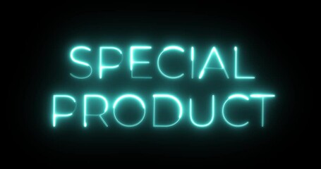 special product neon text animation