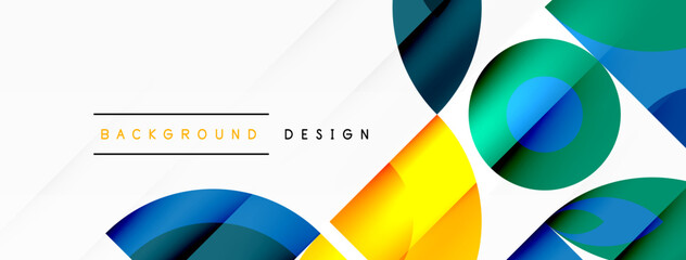 Circles and petals. Geometric beautiful abstract minimal template for Wallpaper, Banner, Background, Card, Book Illustration, landing page