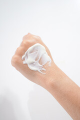 Fototapeta premium hands with foam