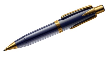Naklejka premium Ballpoint pen, designed for smooth writing, isolated on transparent background.