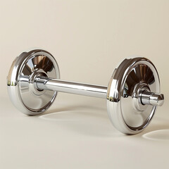 Obraz premium Ab Wheel Made of Durable Plastic with a Sleek Chrome Finish