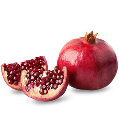 Pomegranate Isolated on A Transparent Background.