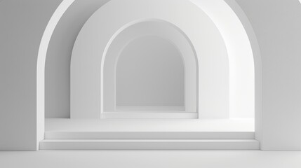 Fototapeta premium Abstract setting with a pristine white empty area and a seamless background .