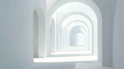 Fototapeta premium Clean white space with a large empty area and a smooth background.