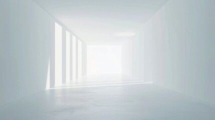 Fototapeta premium Clean white space with a large empty area and a smooth background.