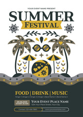 Folk Art Summer Festival Flyer Template