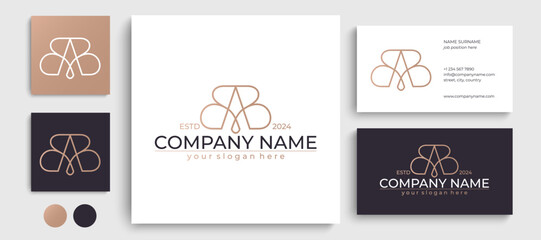 AB logo. BA letter logo template elements. personal monogram. Vector elegant logo. letter AB logo design