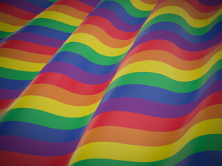 Rainbow wave background. LGBTQ color