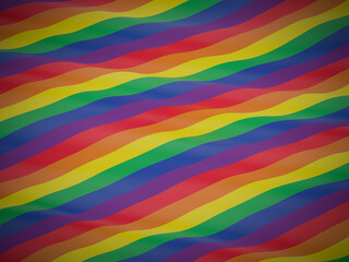 Rainbow wave background. LGBTQ color