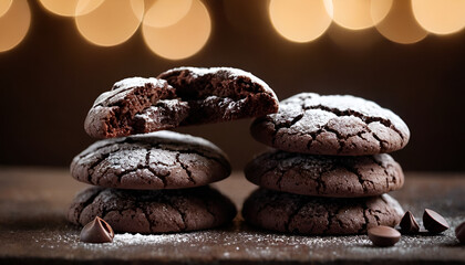 delicious chocolate crinkle cookies