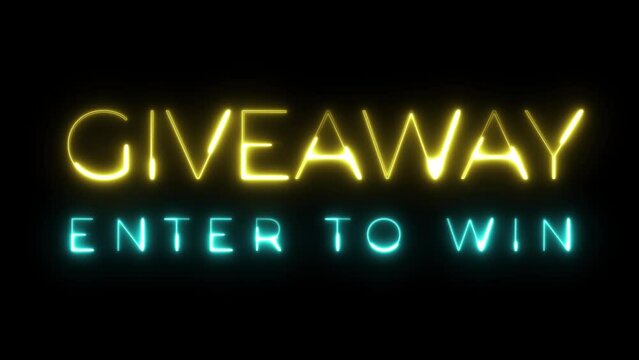 giveaway enter to win text animation