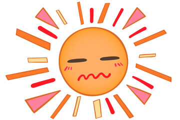 なんともいえない顔の太陽