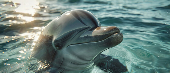 Naklejka premium dolphin in the water