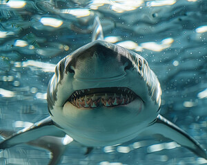Close-up photo of a shark