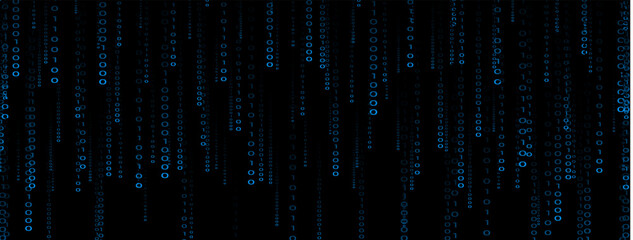 Binary Code Digital Falling Numbers: A Matrix Style Background for Tech Businesses, digital rain effect, code encryption, data security, network infrastructure, machine learning,
