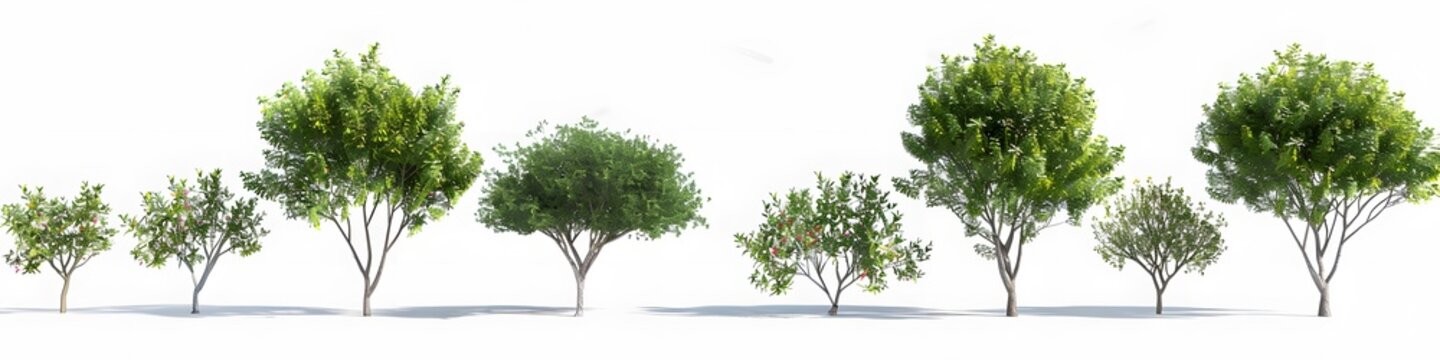 High-quality 3D illustration of a Larrea cuneifolia tree, isolated for easy use in designs.