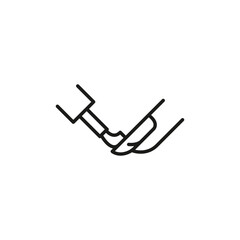 Fototapeta premium Nail polish icon. Simple nail polish icon for social media, app, and web design. Vector illustration.