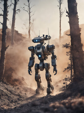 Robot on the forest