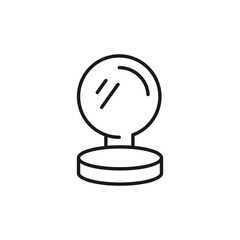 Female powder box icon. Simple female powder box icon for social media, app, and web design. Vector illustration