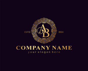 AB logo. BA letter logo template elements. personal monogram. Vector elegant logo. letter AB logo design