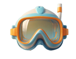scuba diving mask, 3d isolated  PNg transparent