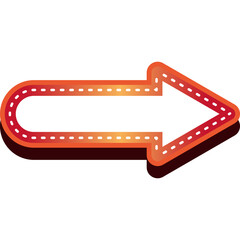 Fototapeta premium Arrow Neon Signage