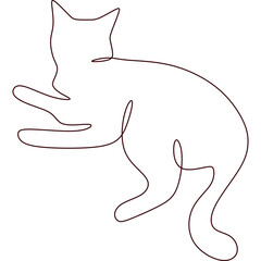 Cat Line  Art