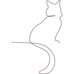 Cat Line  Art