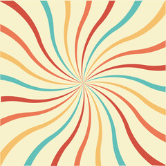 Sunburst retro vibes graphic print groovy background 60s 70s