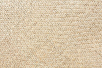 Reed weaving mat texture background with vintage style.