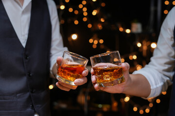 whiskey, for a friendly party in a bar or a restaurant.