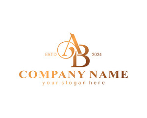AB logo. BA letter logo template elements. personal monogram. Vector elegant logo. letter AB logo design