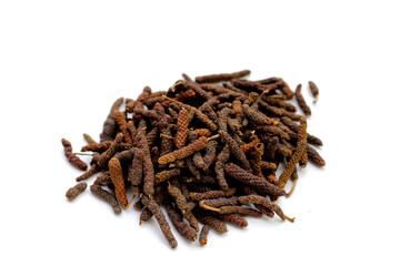 Dried long pepper or Indian long pepper