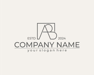 AB logo. BA letter logo template elements. personal monogram. Vector elegant logo. letter AB logo design