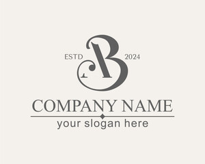 Fototapeta premium AB logo. BA letter logo template elements. personal monogram. Vector elegant logo. letter AB logo design