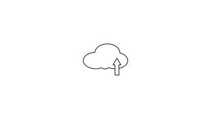 Black outline cloud computing icons set collection on white background, cloud services, server, cyber security, black outline cloud computing icons, cloud computing icon set, cloud services,