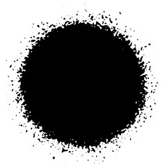 インク　液体　飛び散る　丸　円　フレーム　黒