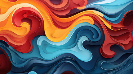 Obraz premium a colorful painting of abstract fluid waves