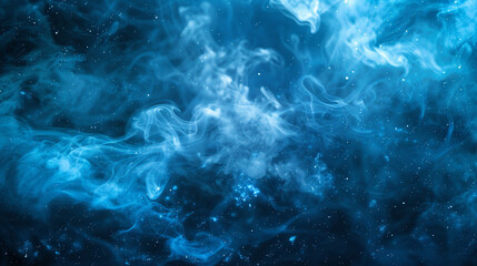 Celestial azure smoke, blending beauty and symbolizing infinite possibilities.