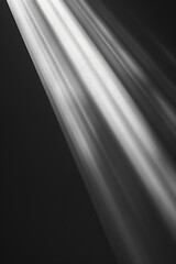 Minimalist abstract black and white light rays for background 