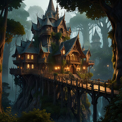 Obraz premium castle in the night