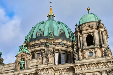 Famous landmark Berliner Dom in Berlin located on Museum Island, Germany. Detailed view of Historical Architecture © Lazy_Bear