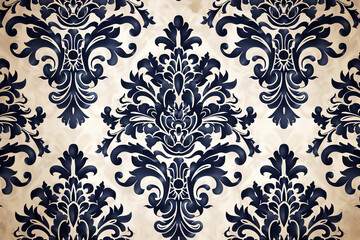 Fototapeta premium Seamless vintage pattern. Beautiful wallpaper with a damascus tile texture.