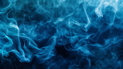 Obraz premium Azure smoke blends serenity and beauty, ideal for tranquil and meditative backgrounds.