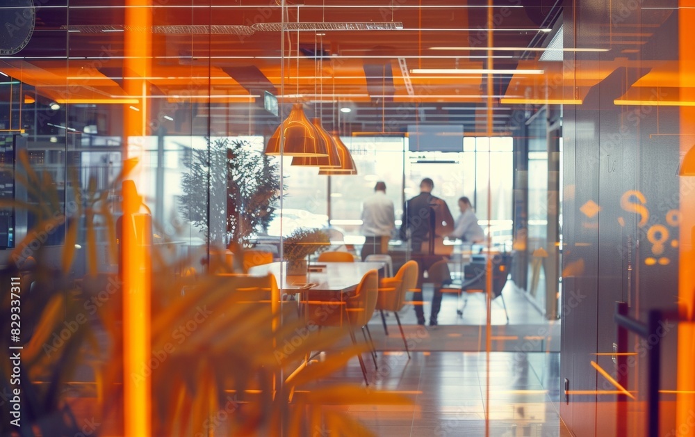 Poster diverse investors analyzing cryptocurrency markets in high-tech office space, featuring modern techn