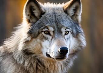 Fototapeta premium Portrait of a Grey Wolf (Canis lupus).