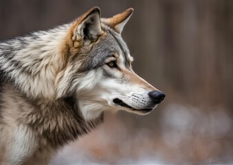 Fototapeta premium Portrait of a Grey Wolf (Canis lupus).