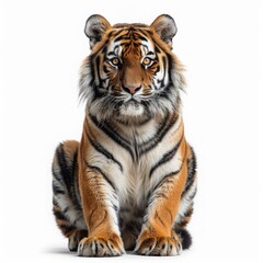 Obraz premium tiger isolated on white background