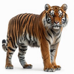 Naklejka premium tiger isolated on white background